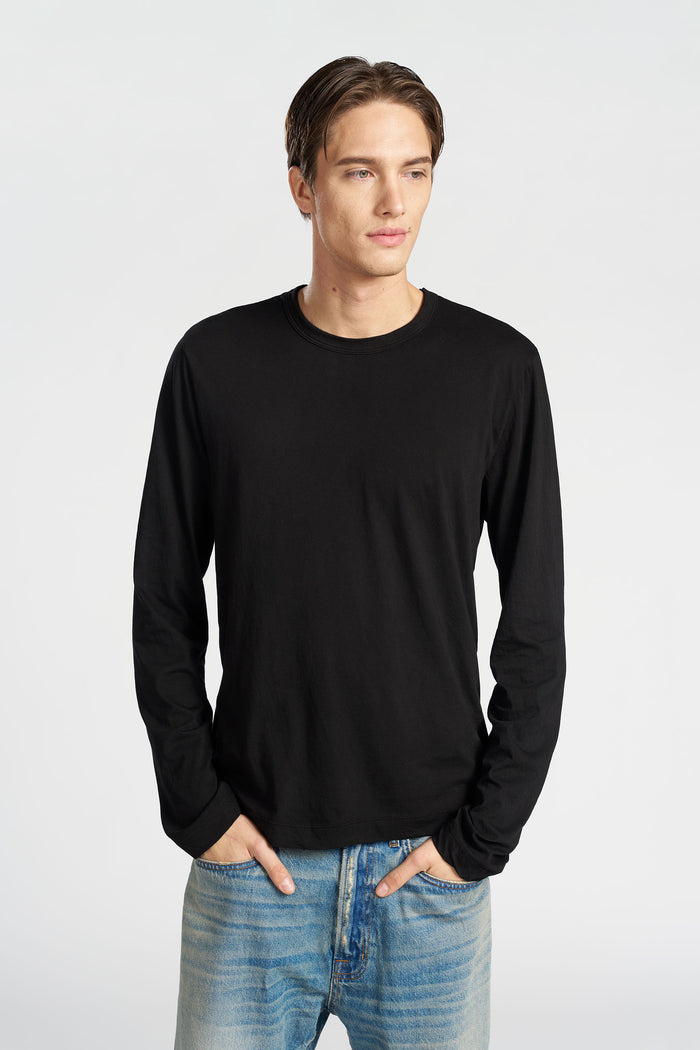 cotton citizen Classic Crew Long Sleeve Shirt Jet Black