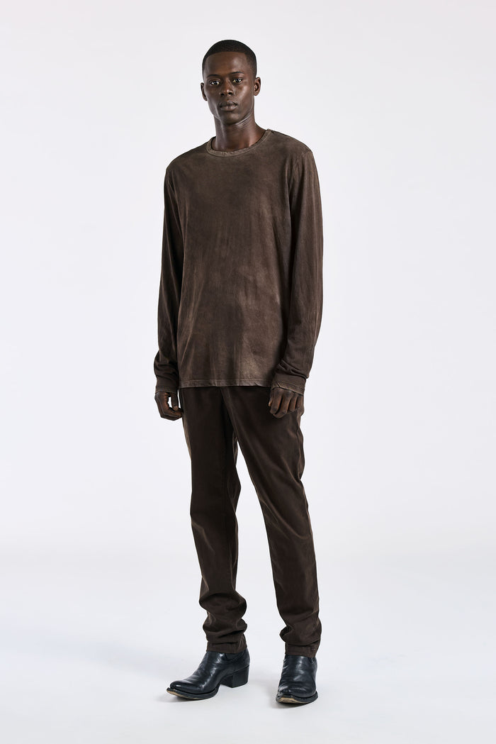 Cotton Citizen Classic Crew Long Sleeve Shirt Vintage Espresso