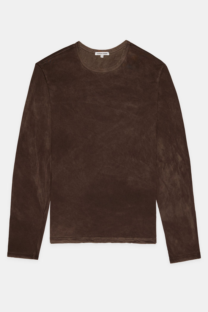 Cotton Citizen Classic Crew Long Sleeve Shirt Vintage Espresso