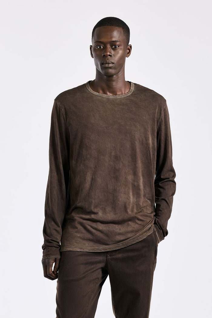 cotton citizen Classic Crew Long Sleeve Shirt Vintage Espresso