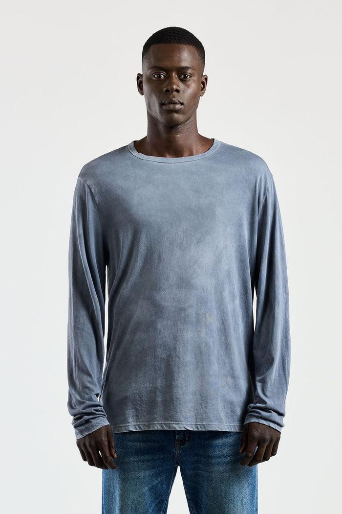 cotton citizen Classic Crew Long Sleeve Shirt Vintage Natural Blue