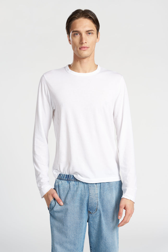 cotton citizen Classic Crew Long Sleeve Shirt White
