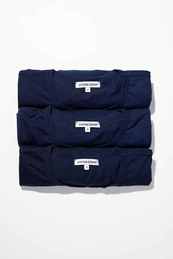 Cotton Citizen Classic Crewneck Tee (3-Pack) Super Navy
