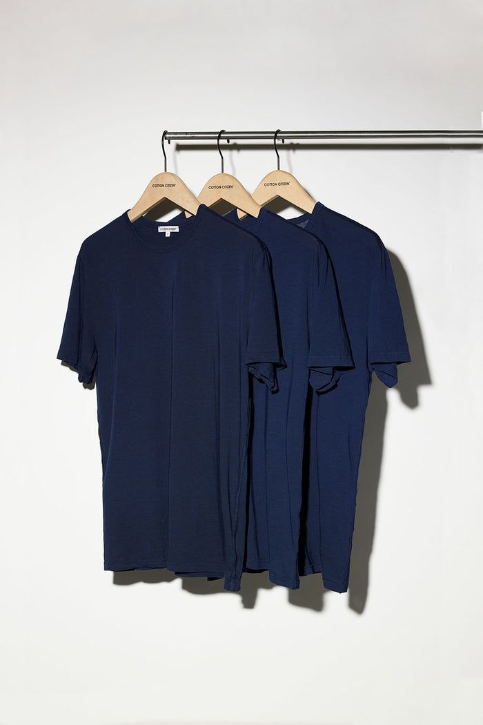 cotton citizen Classic Crewneck Tee (3-Pack) Super Navy