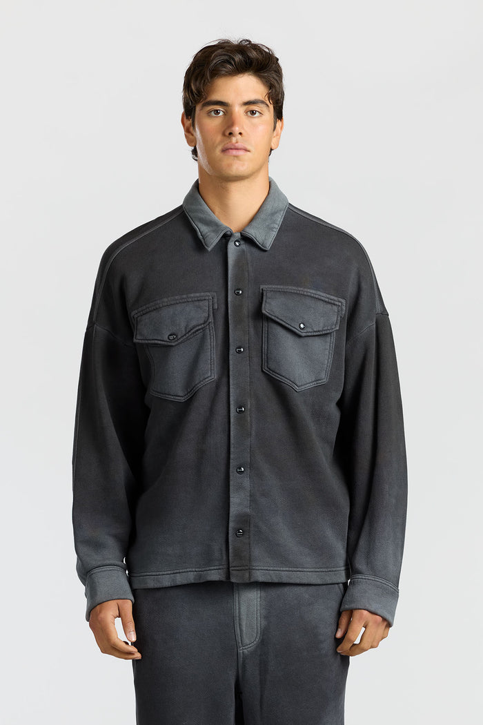 cotton citizen Boston Buttondown Vintage Charcoal
