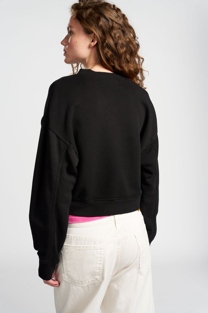 Cotton Citizen Boston Crop Crew Jet Black