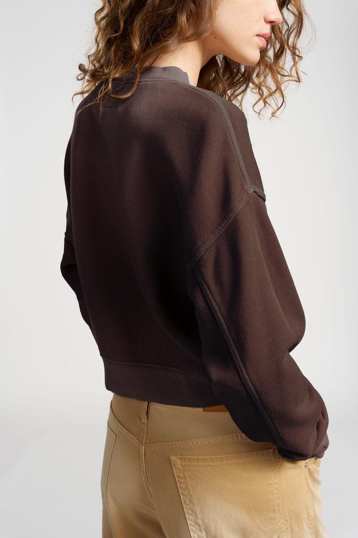 Cotton Citizen Boston Crop Crew Vintage Chocolate