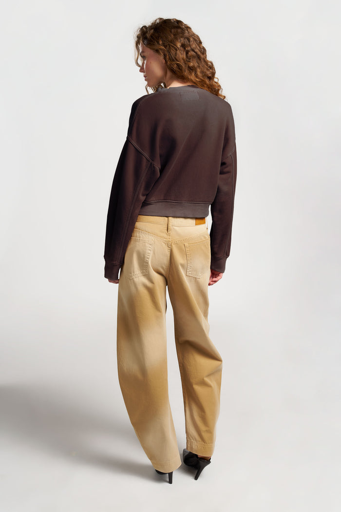 Cotton Citizen Boston Crop Crew Vintage Chocolate