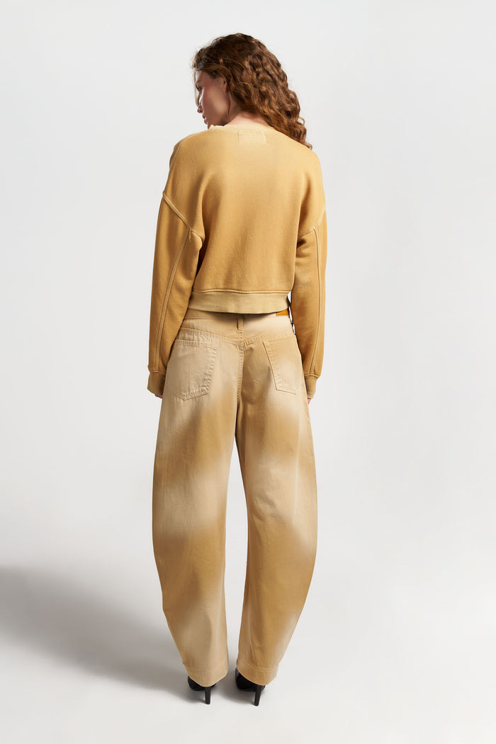 Cotton Citizen Boston Crop Crew Vintage Wheat