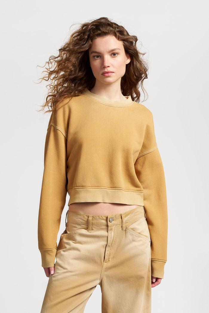 cotton citizen Boston Crop Crew Vintage Wheat