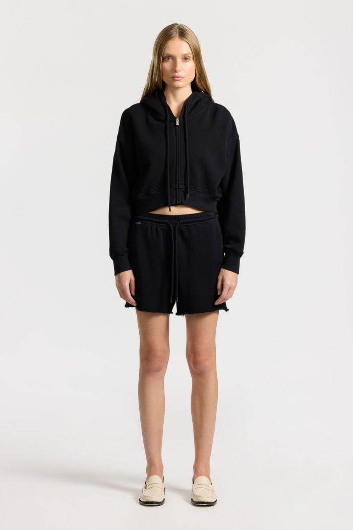 Cotton Citizen Boston Crop Hoodie Jet Black