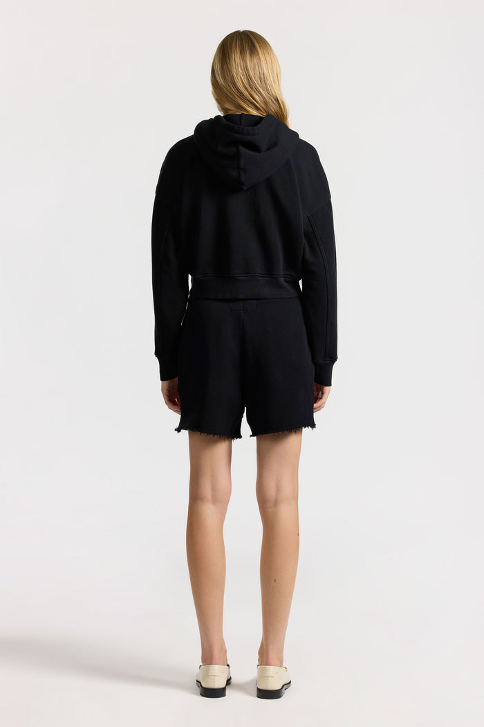 Cotton Citizen Boston Crop Hoodie Jet Black