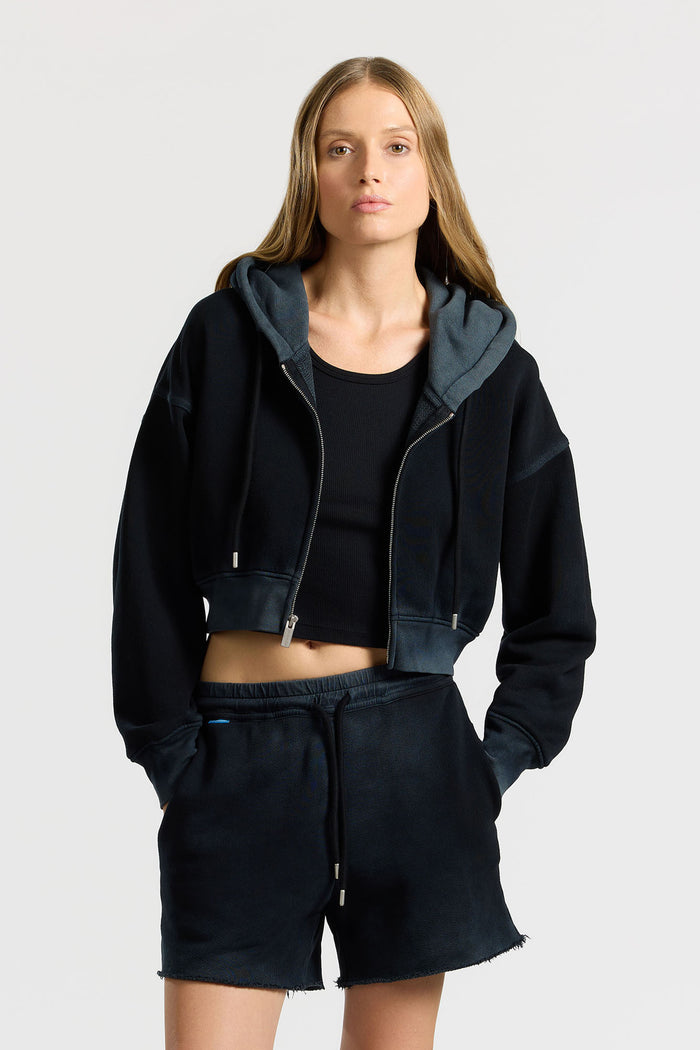 cotton citizen Boston Crop Hoodie Vintage Black