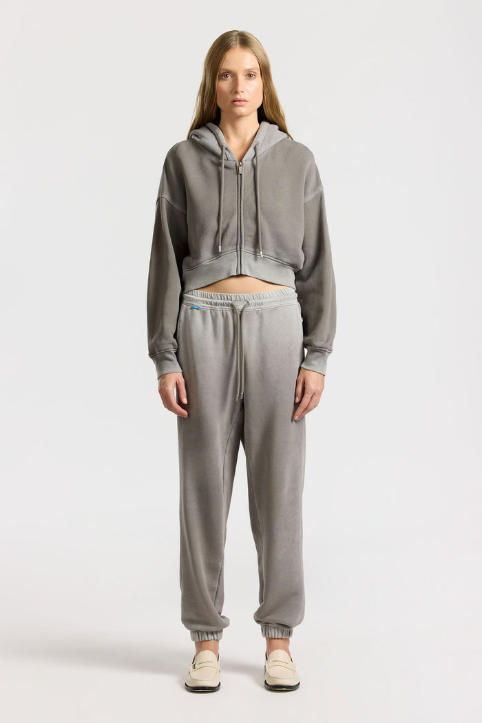 Cotton Citizen Boston Crop Hoodie Vintage Cement