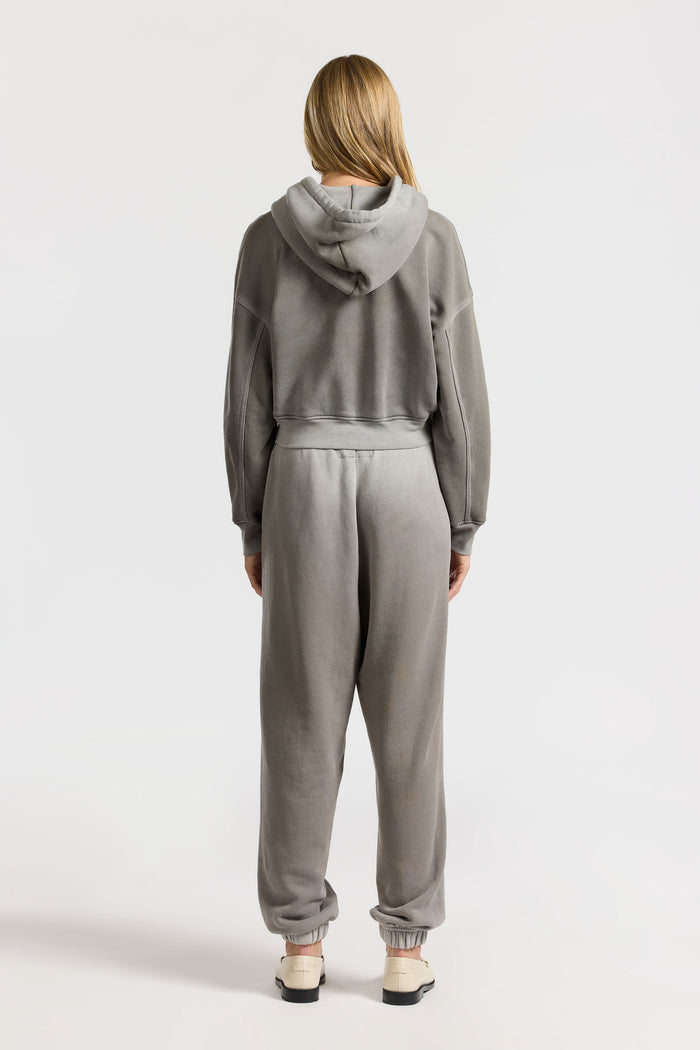 Cotton Citizen Boston Crop Hoodie Vintage Cement