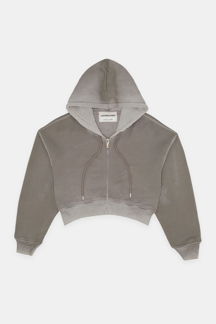 Cotton Citizen Boston Crop Hoodie Vintage Cement