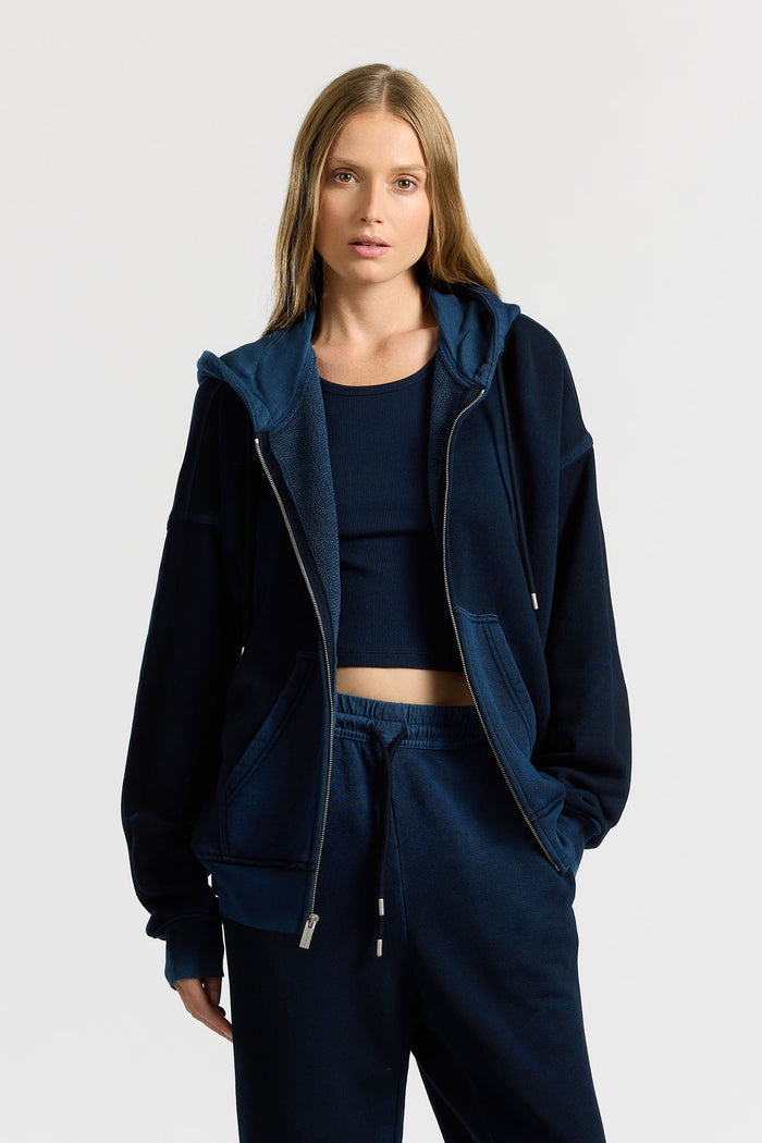 Cotton Citizen Boston Zip Hoodie Vintage Navy
