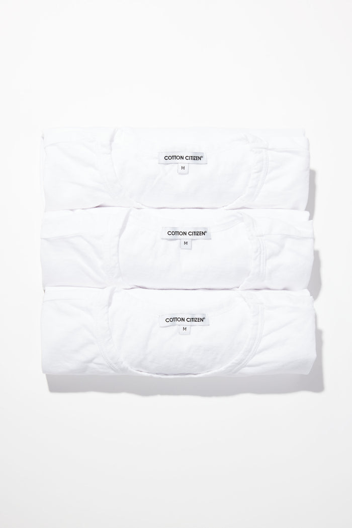 Cotton Citizen Classic Crewneck Tee (3-Pack) White