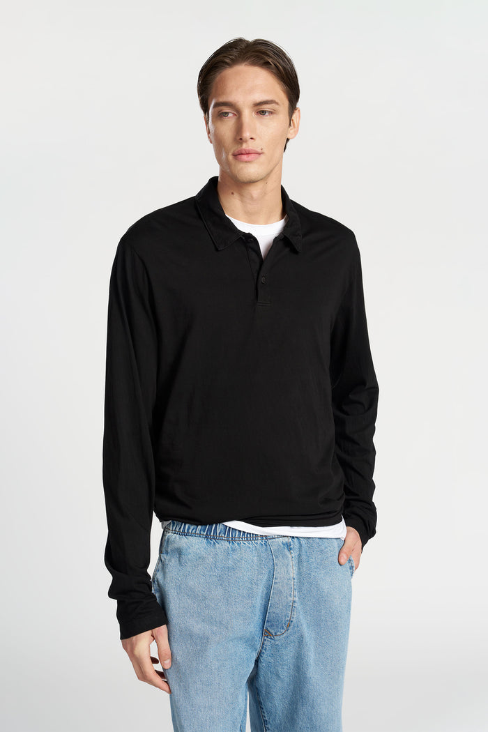 cotton citizen Classic Polo Shirt Jet Black