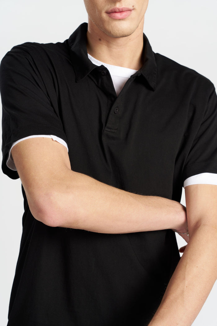 Cotton Citizen Classic Polo Tee Jet Black