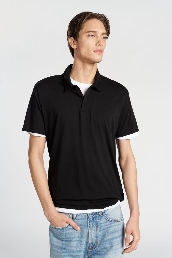cotton citizen Classic Polo Tee Jet Black