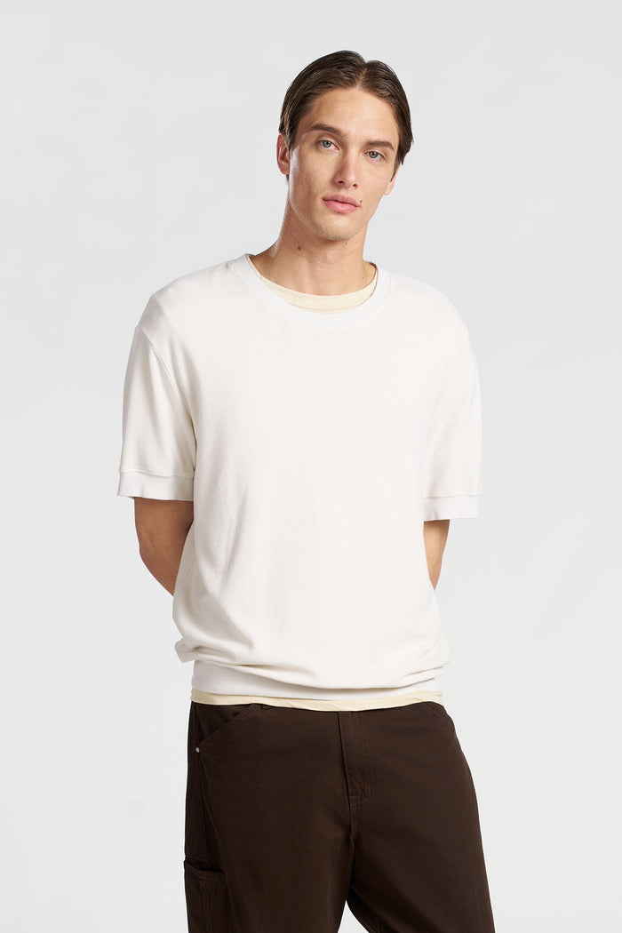 cotton citizen Hendrix Short Sleeve Crew Bone