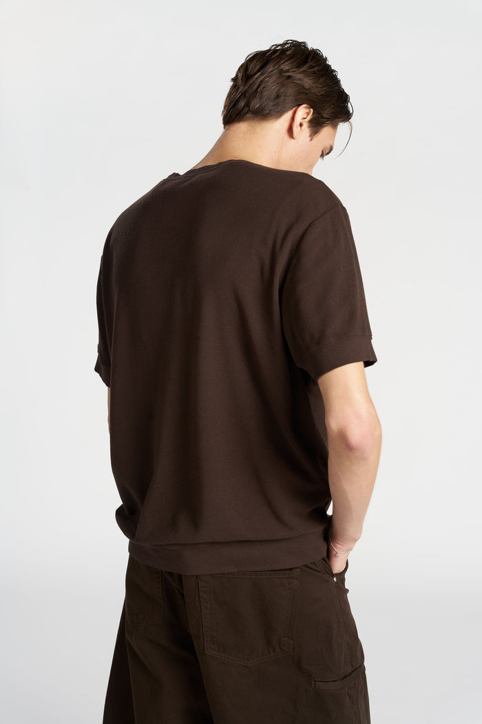 Cotton Citizen Hendrix Short Sleeve Crew Espresso