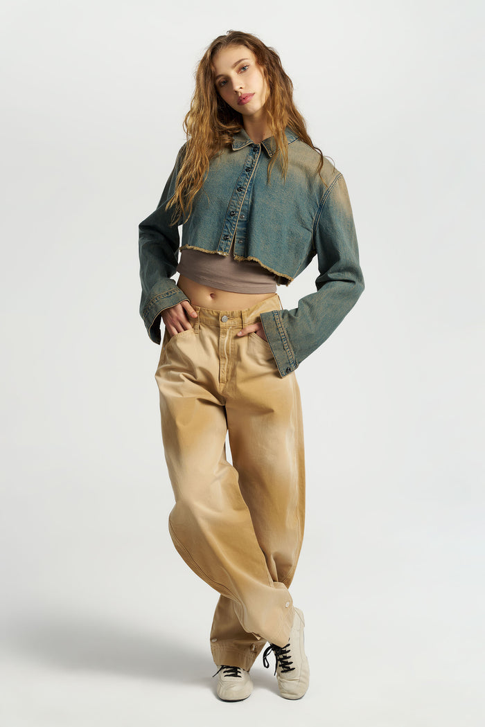 Cotton Citizen Manhattan Crop Shirt Rosewood
