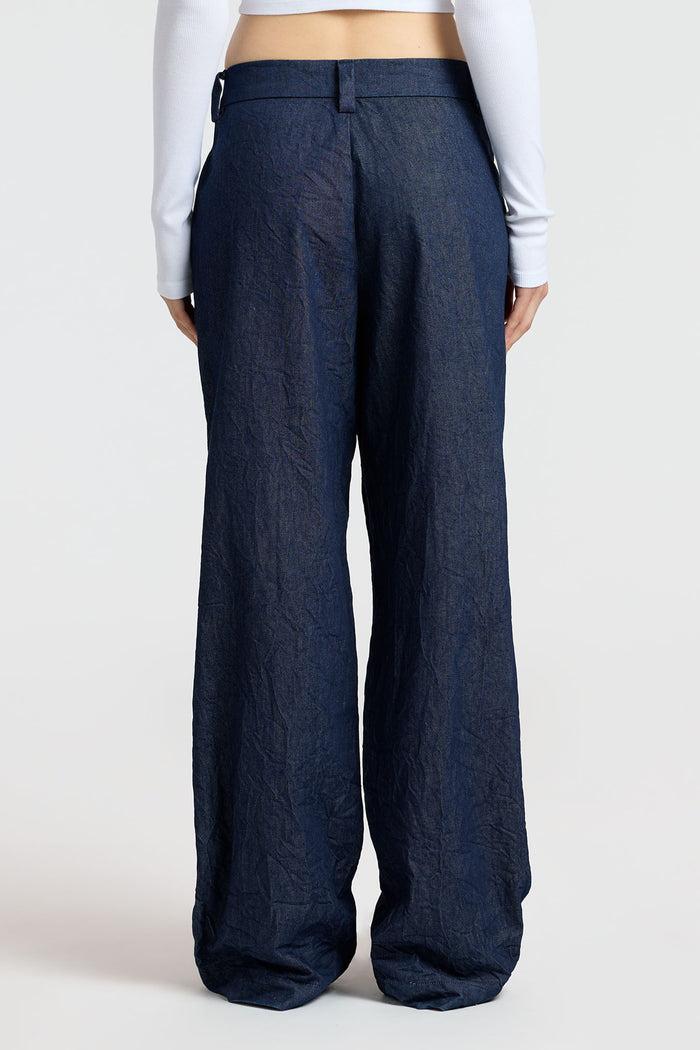 Cotton Citizen Manhattan Pant Dark Indigo Crinkle