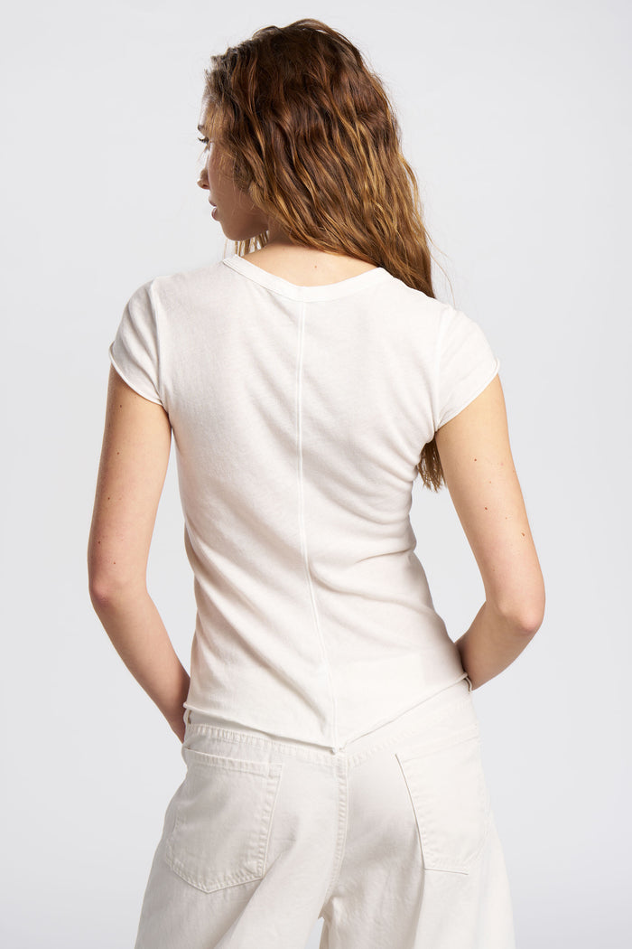 Cotton Citizen Marbella Cap Sleeve Tee Bone