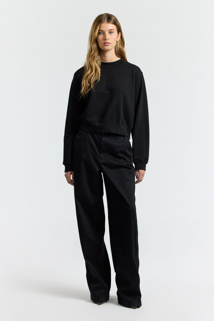 Cotton Citizen Milan Crew Sweatshirt Jet Black