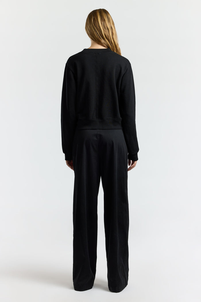 Cotton Citizen Milan Crew Sweatshirt Jet Black