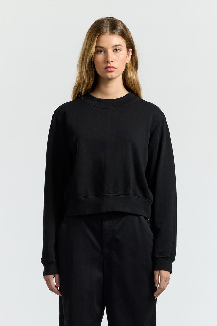 cotton citizen Milan Crew Sweatshirt Jet Black