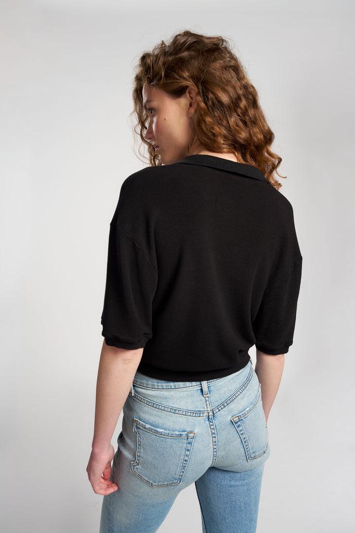 Cotton Citizen Monaco Polo Tee Jet Black