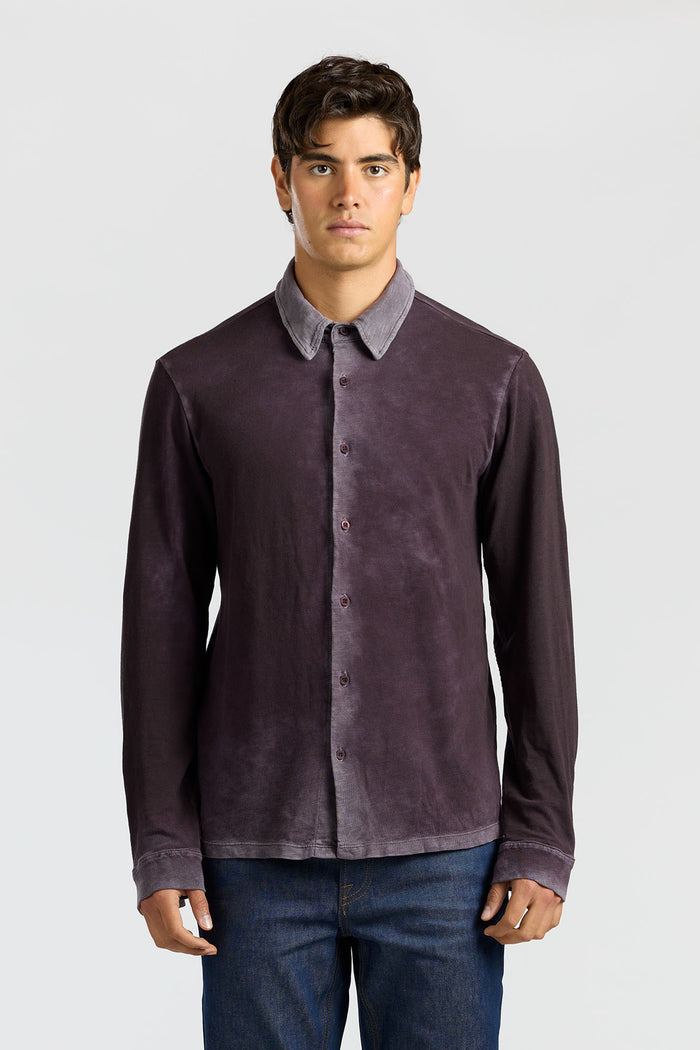 cotton citizen Presley Buttondown Vintage Eggplant