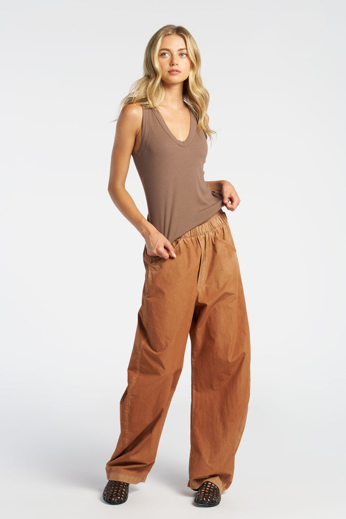 Cotton Citizen Santorini Trouser Vintage Pecan