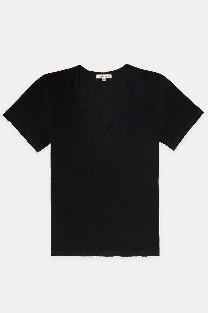 Cotton Citizen Standard V-Neck Tee Jet Black