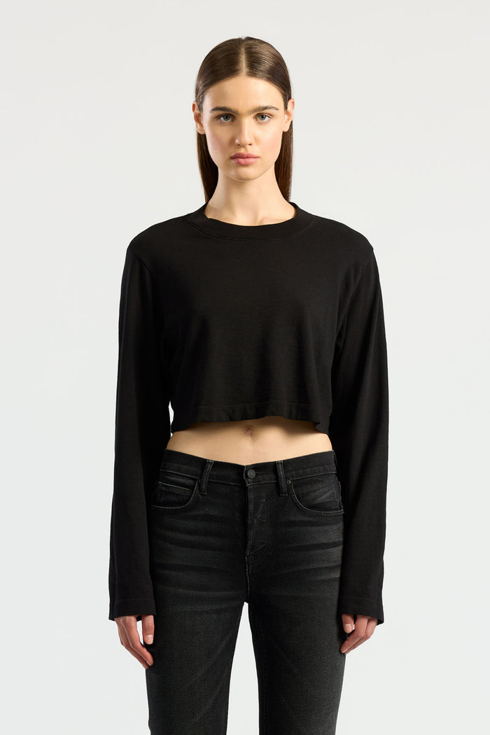 cotton citizen Tokyo Crop Shirt Jet Black