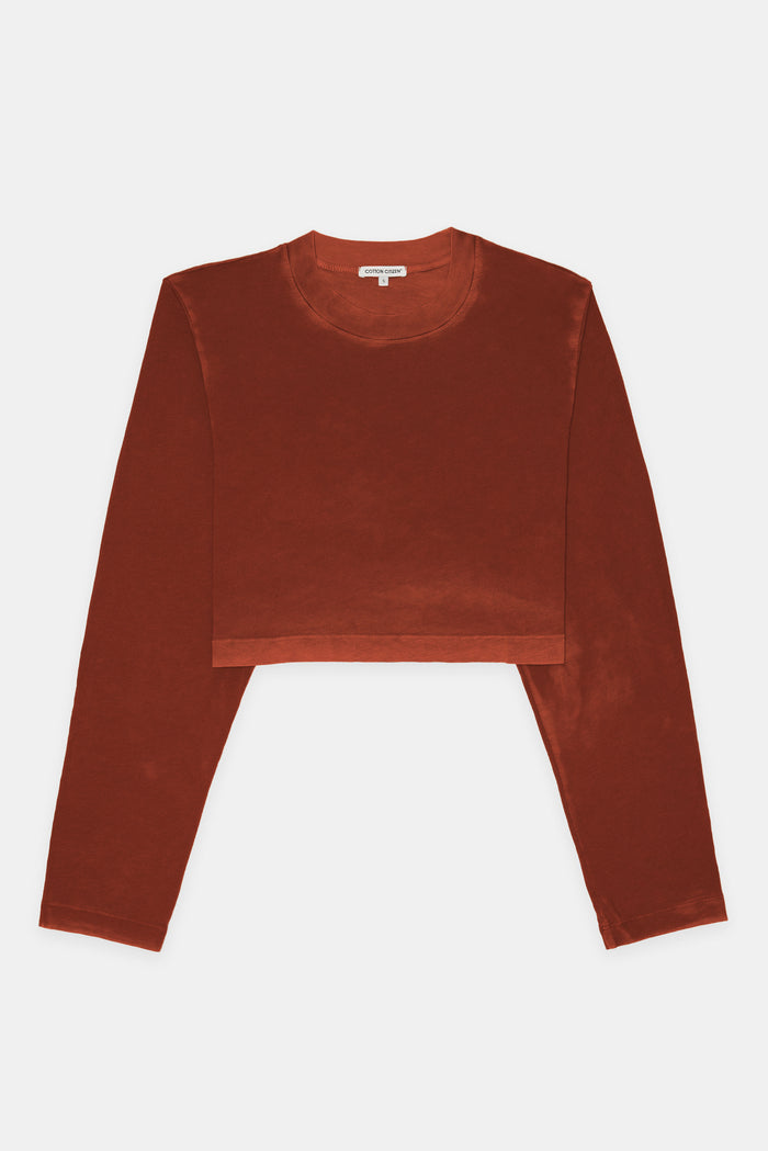 Cotton Citizen Tokyo Crop Shirt Vintage Red Wine