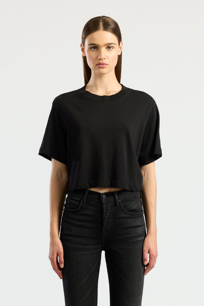 cotton citizen Tokyo Crop Tee Jet Black