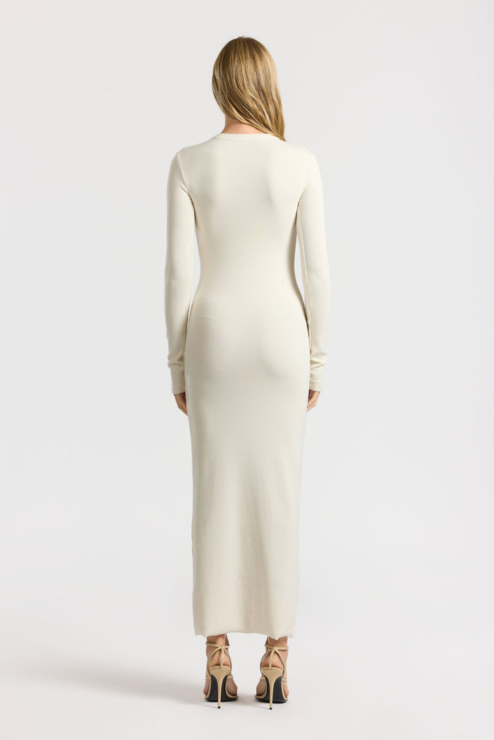 Cotton Citizen Verona Crewneck Maxi Dress Bone