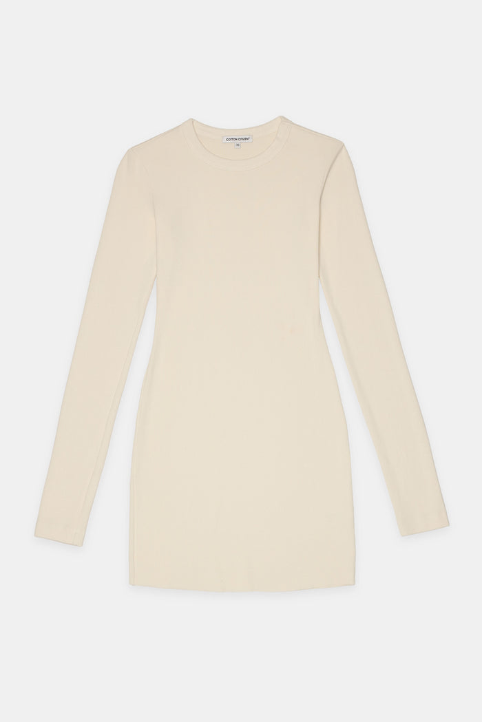 Cotton Citizen Verona Crewneck Mini Dress Bone