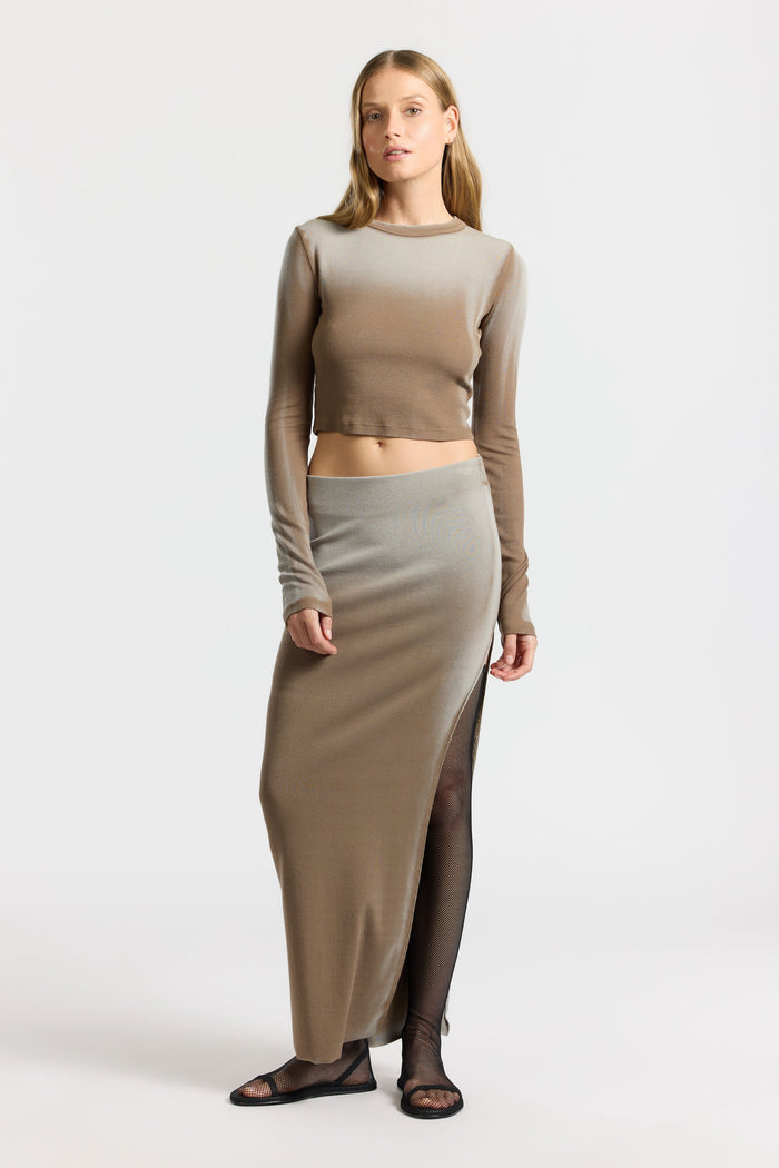 Cotton Citizen Verona Crop Shirt Camel Cast