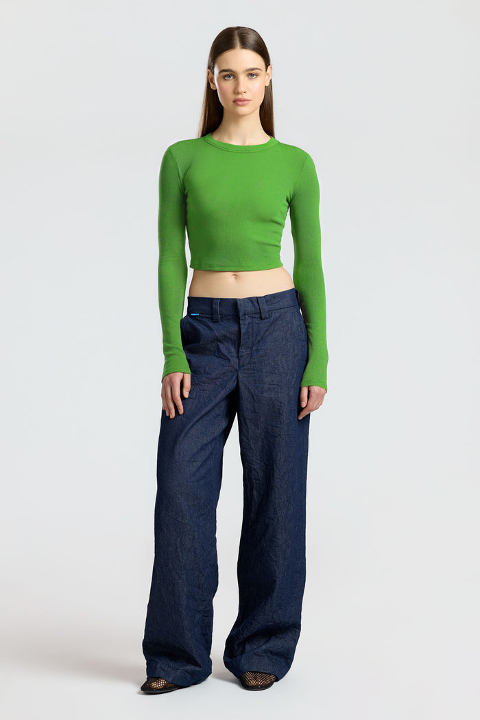 Cotton Citizen Verona Crop Shirt Emerald