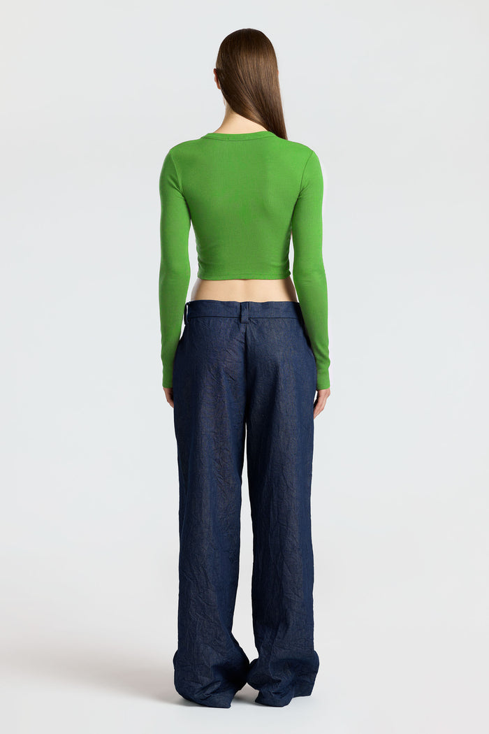 Cotton Citizen Verona Crop Shirt Emerald