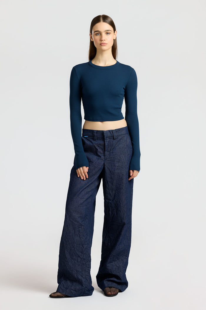 Cotton Citizen Verona Crop Shirt Harbor