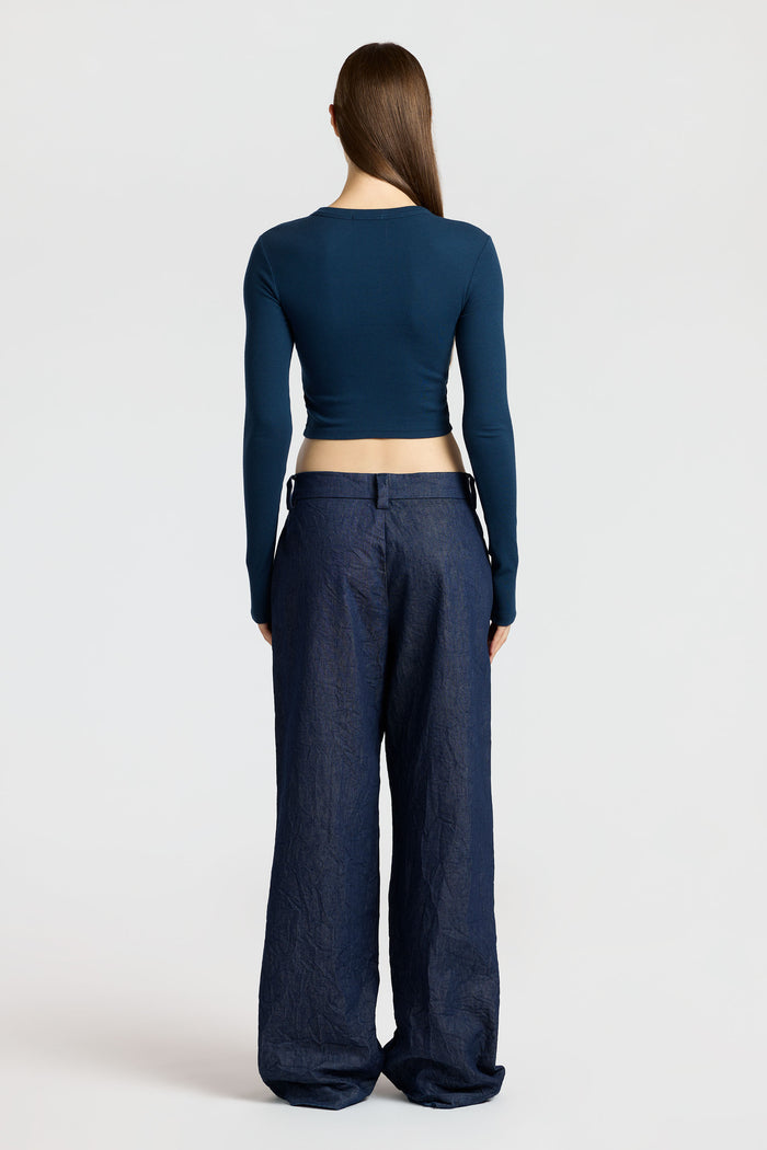 Cotton Citizen Verona Crop Shirt Harbor