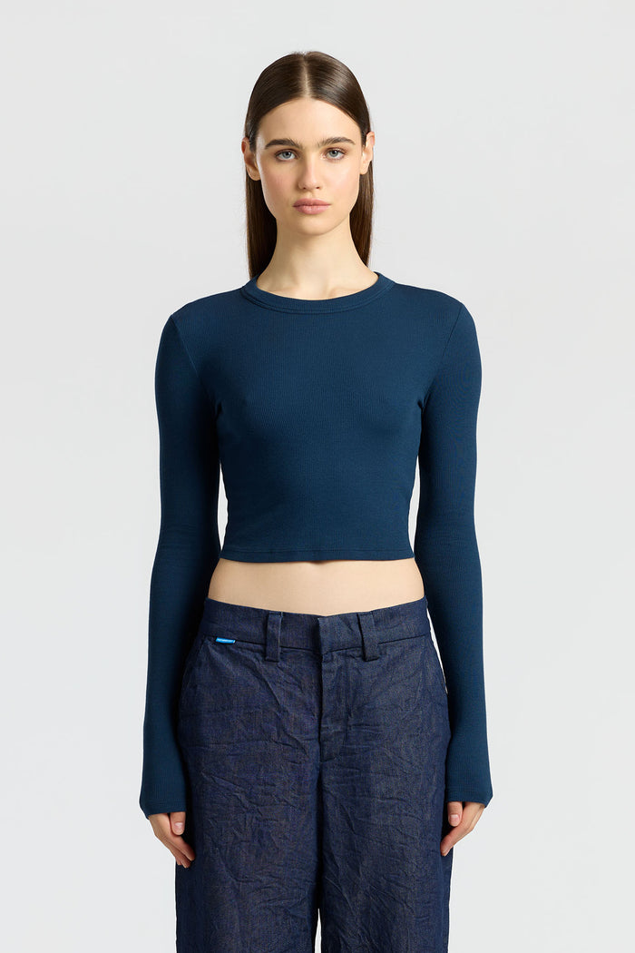cotton citizen Verona Crop Shirt Harbor
