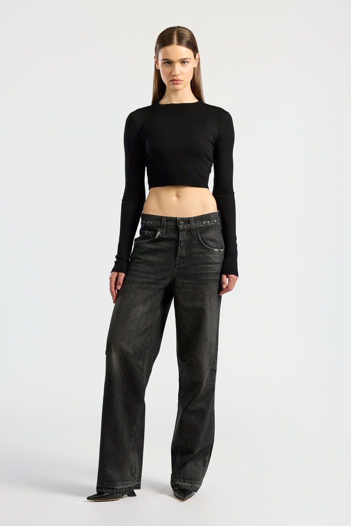 Cotton Citizen Verona Crop Shirt Jet Black