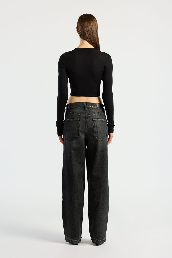 Cotton Citizen Verona Crop Shirt Jet Black